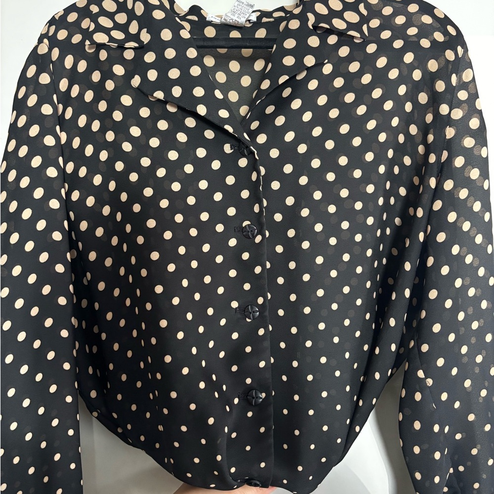 Polka Dot Black and Cream Skirt